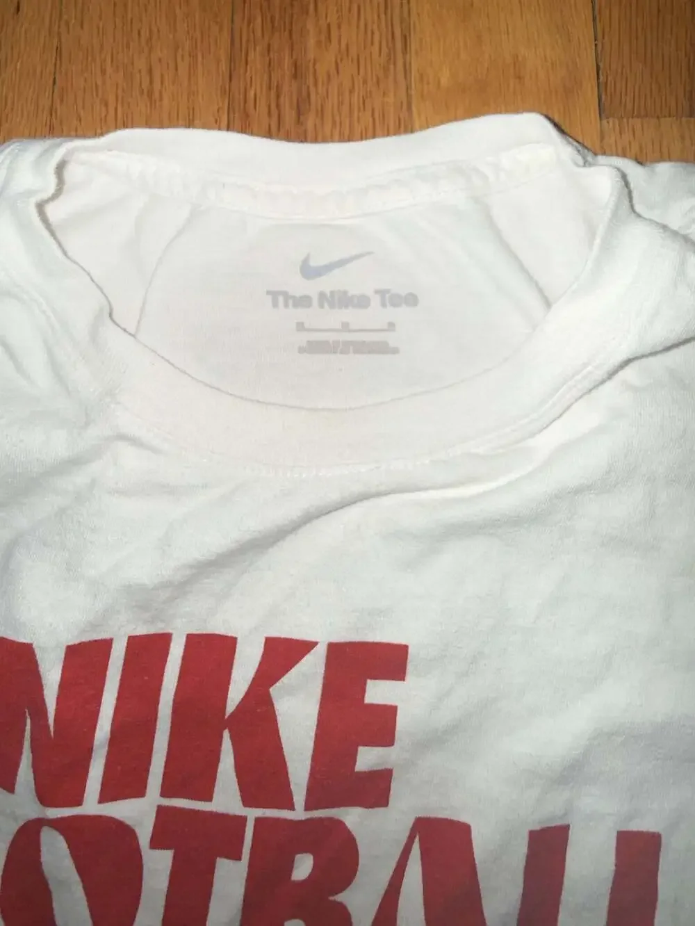 Nike Football Shirt Men’s M White Football Camp Graphic Sports Tee T-Shirt